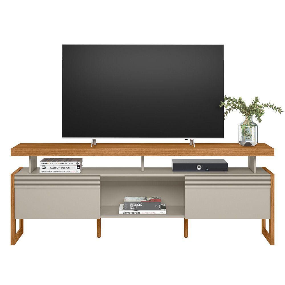 Rack Para Salar Estar Tv 70 Pol 180cm Estocolmo L01 Nature Off White Clique Chique