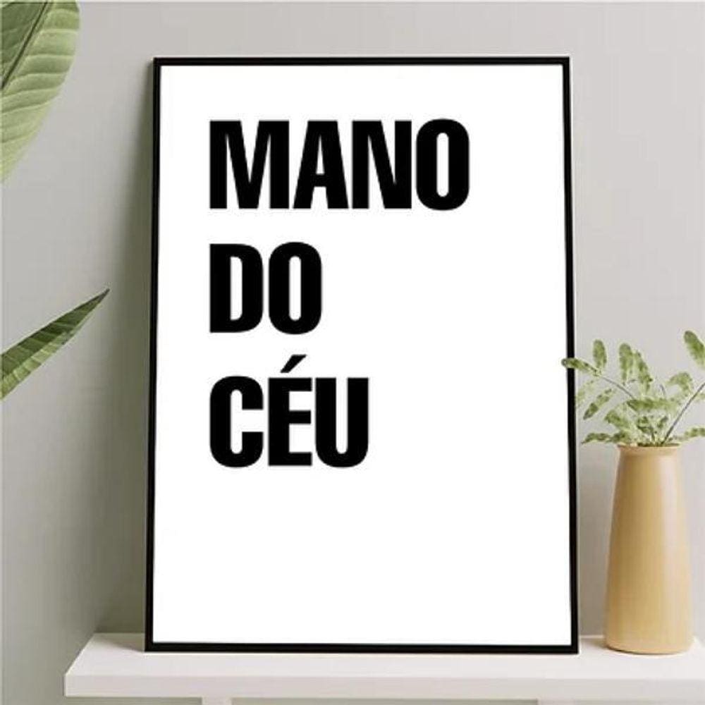 Quadro Decorativo Mano Do Céu 24X18Cm