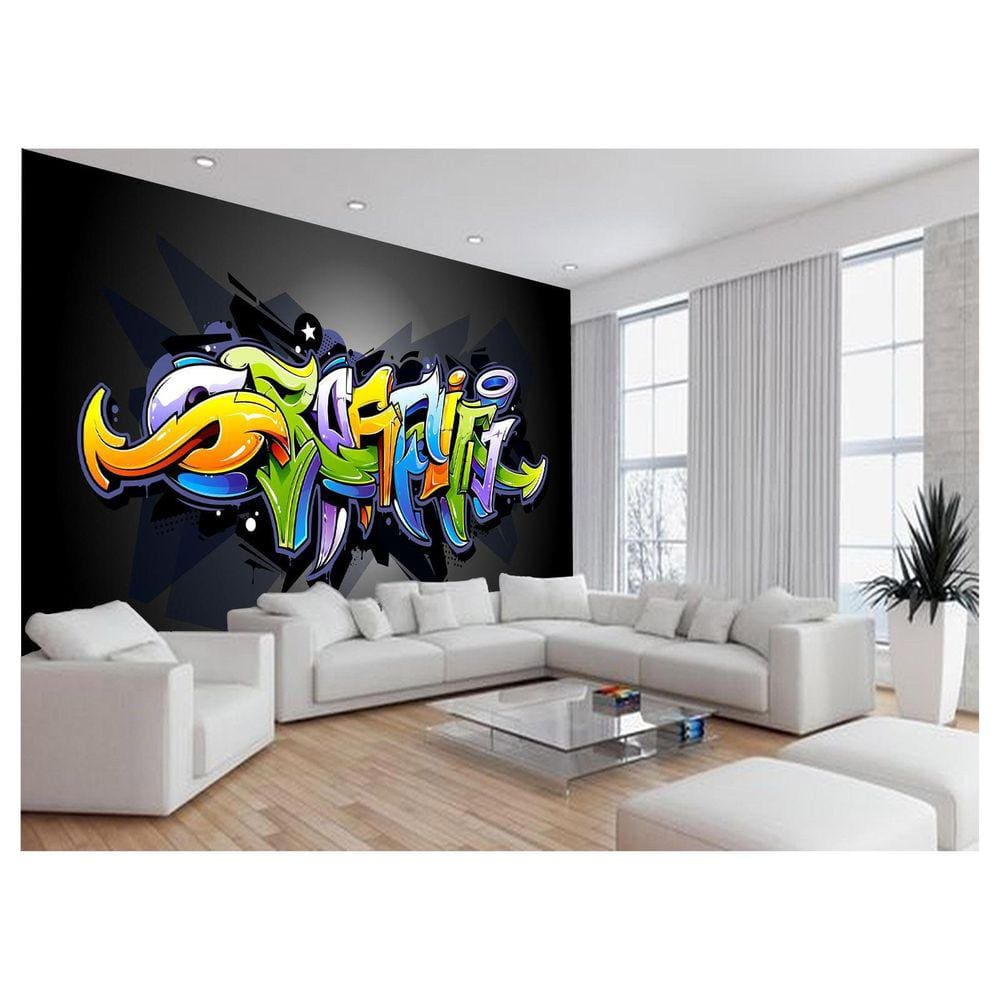 Papel De Parede 3D Arte Graffiti Mural | Casas Bahia