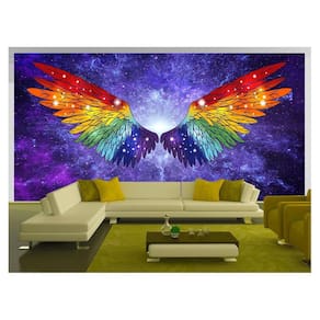 Papel De Parede 3D Arte Asas Selfie Insta Cores 3,5M Tra184