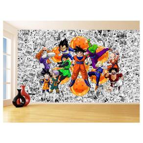 Papel De Parede Dragon Ball Goku Vegeta Anime 3,5M Dbz110