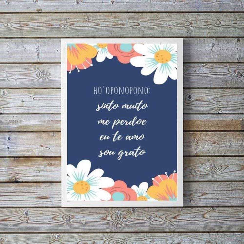 Quadro Borboletas Azuis 45x34cm - Vidro e Moldura Preta