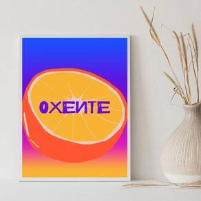 Quadro Decorativo Oxente 24X18Cm - Com Vidro