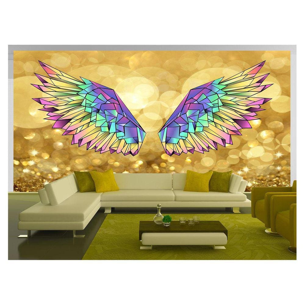 Papel De Parede 3D Arte Asas Selfie Insta Cores 3,5M Tra202