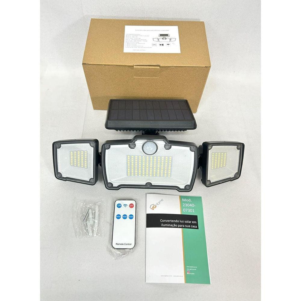Luminária Solar com Controle Remoto 218 Leds - 400 Lumens