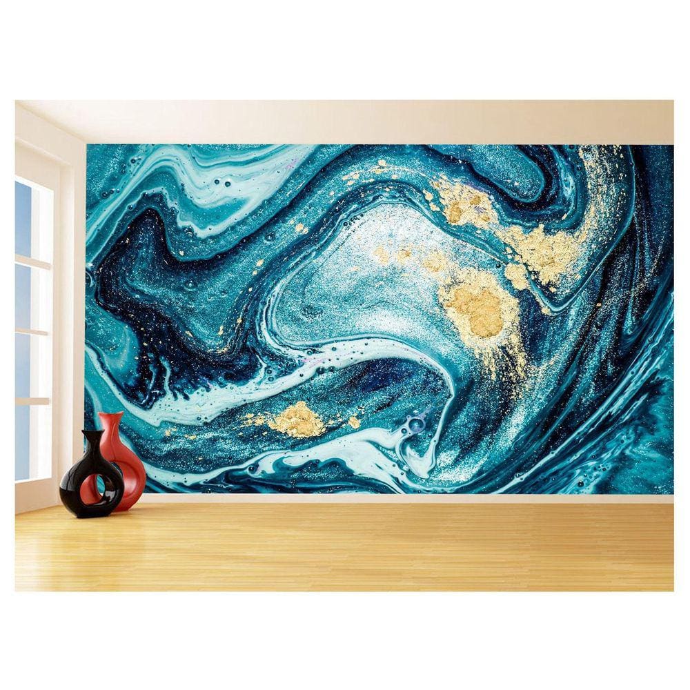 Papel De Parede 3D Estilo Marmore Tintas Cores 3,5M Mbr101