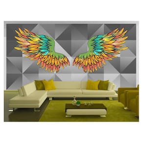 Papel De Parede 3D Arte Asas Selfie Insta Cores 3,5M Tra266