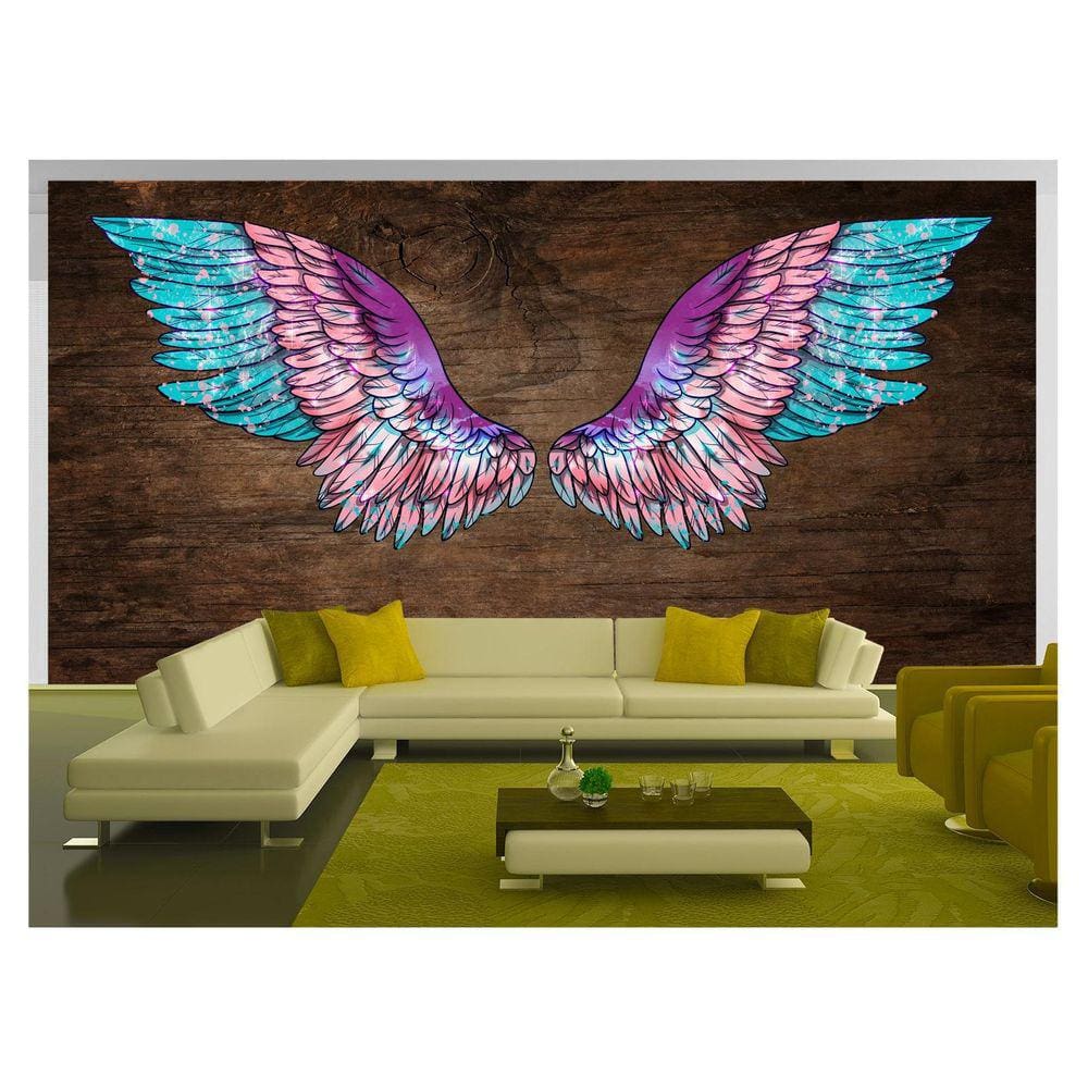 Papel De Parede 3D Arte Asas Selfie Insta Cores 3,5M Tra247