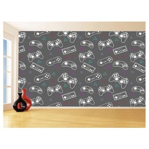 Papel De Parede 3D Infantil Controle Game Jogo 3,5M Azs294