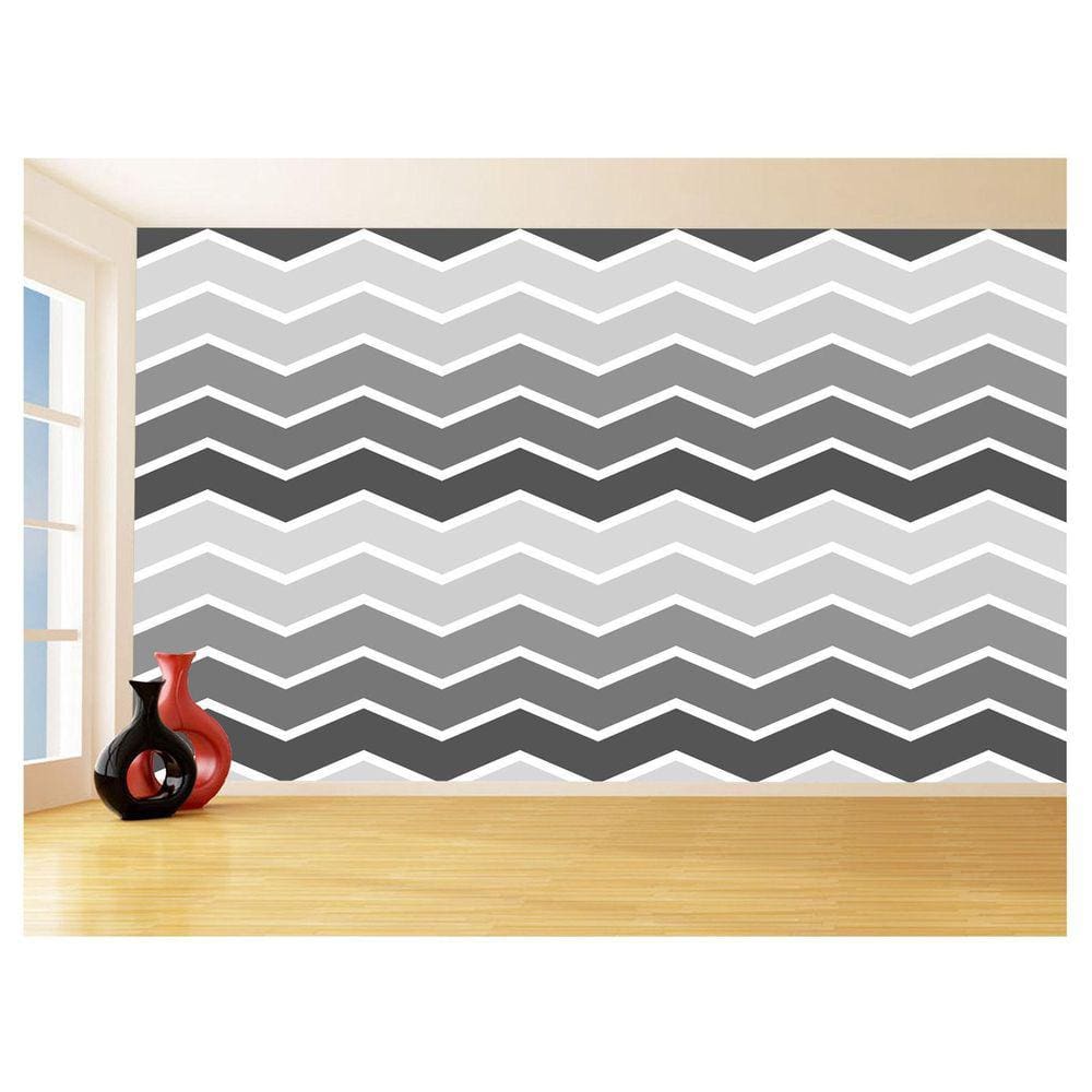 Papel De Parede 3D Sala Chevron Zig Zag Listras 3,5M Zig13