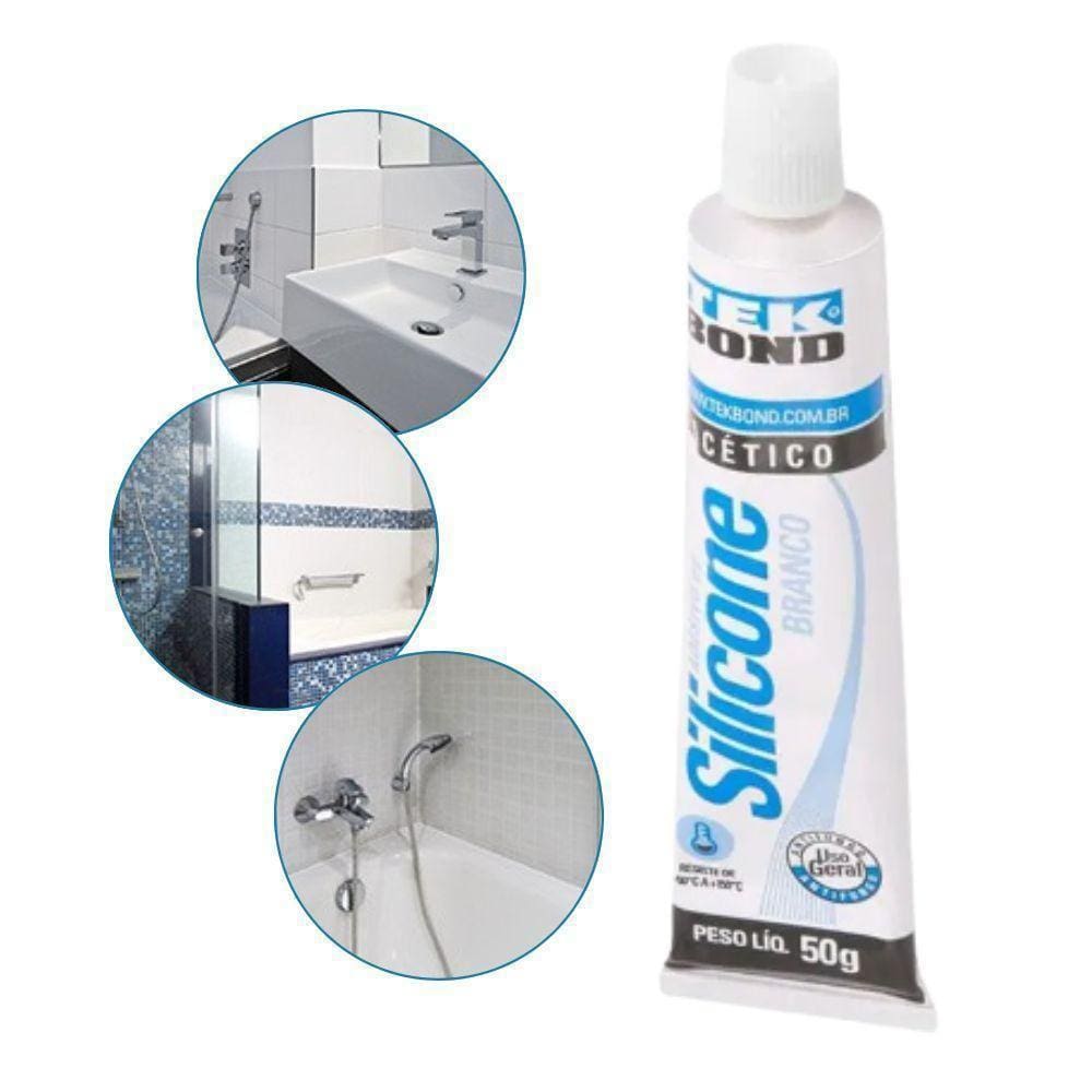 Silicone Transparente Antifungo | Tekbond | 12 Unidades