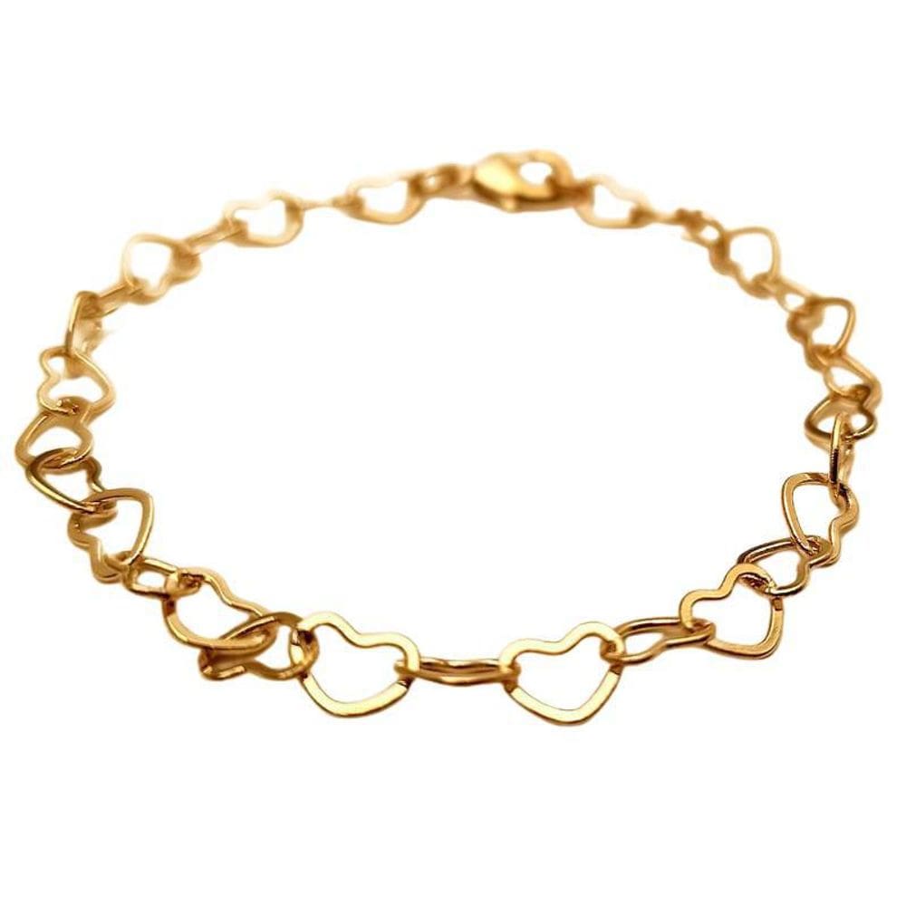 Pulseira Corações 18Cm Regulável