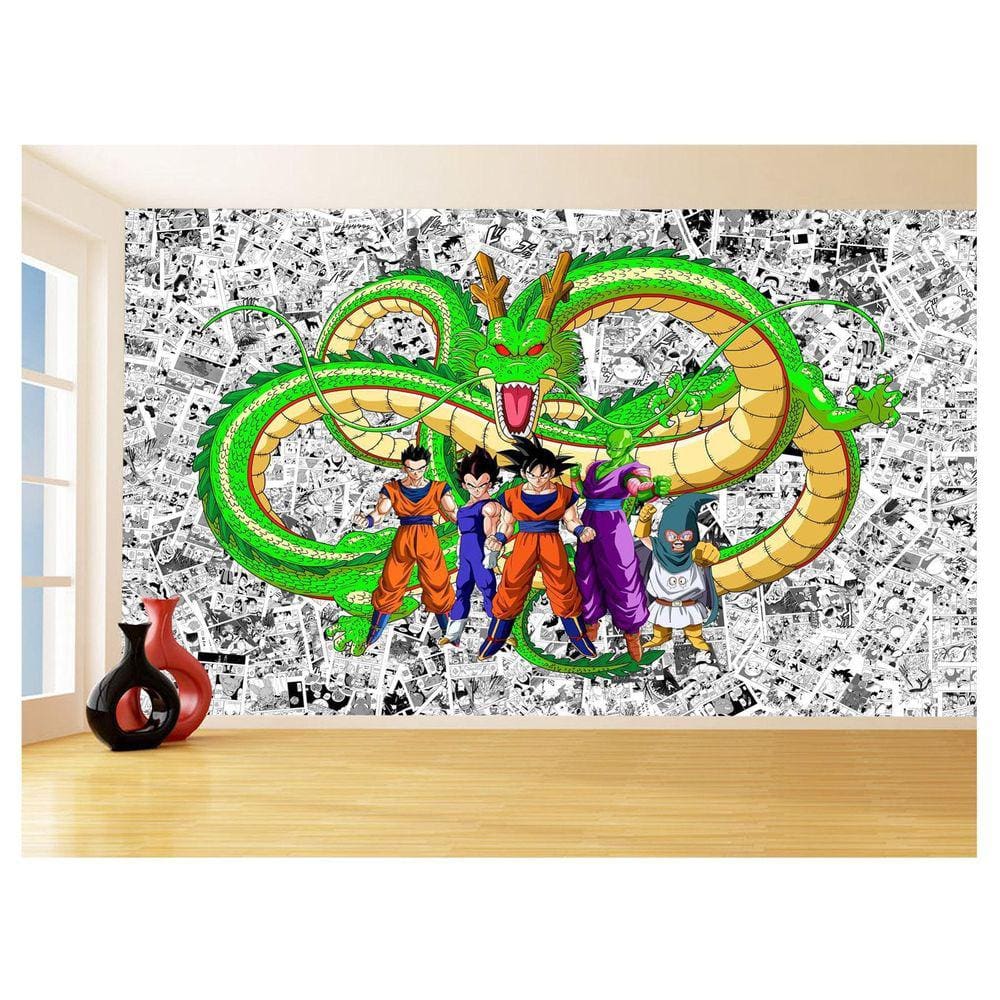 Papel De Parede 3D Dragon Ball Goku Vegeta Anime 3,5M Dbz92