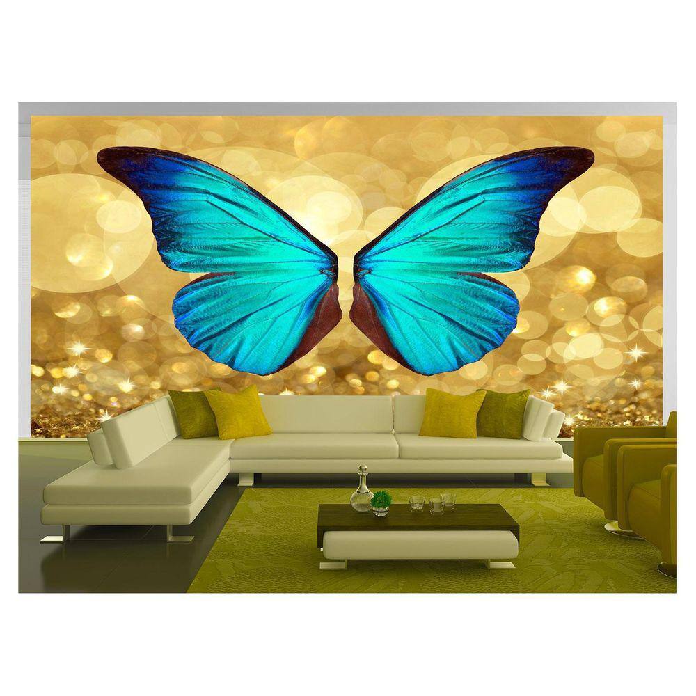 Papel De Parede 3D Arte Asas Selfie Insta Cores 3,5M Tra194