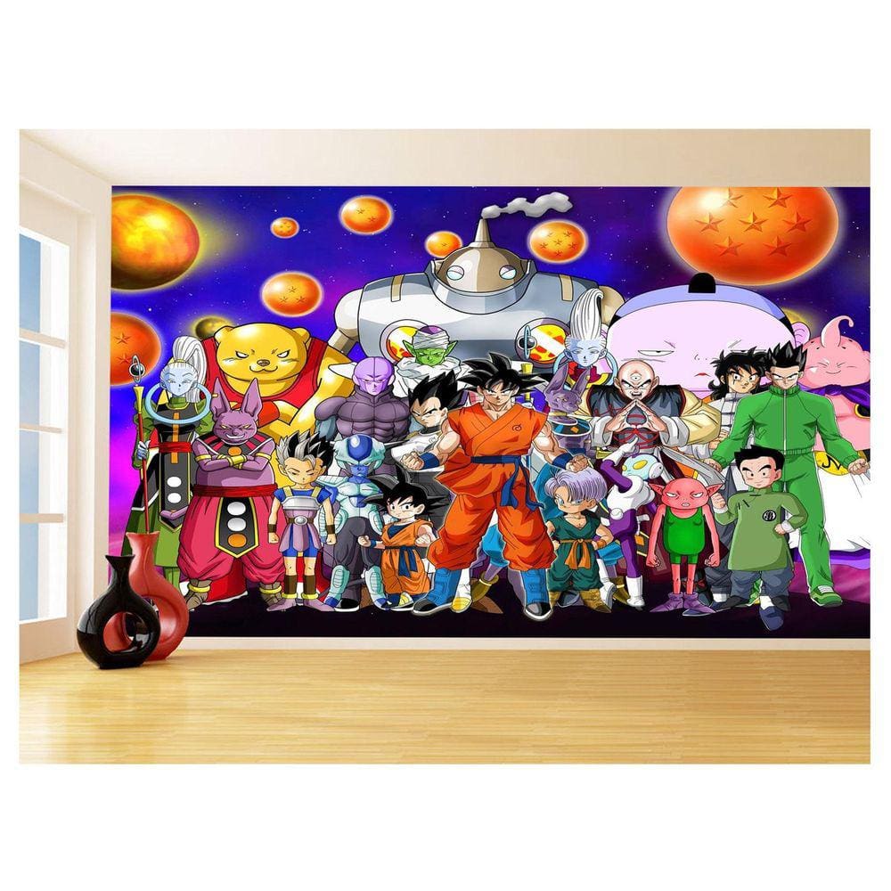 Papel De Parede 3D Dragon Ball Goku Vegeta Anime 3,5M Dbz09