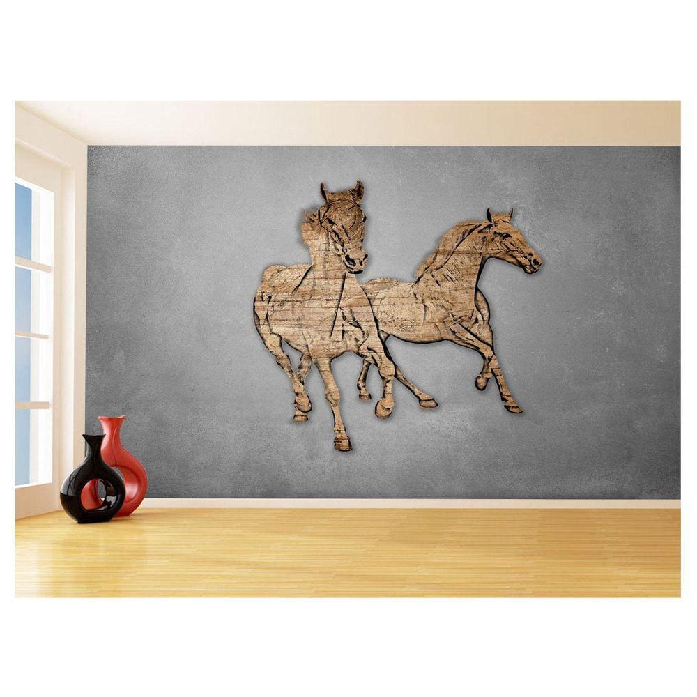 Papel De Parede Animais Pop Art Cavalos Cores 3,5M Pxa372