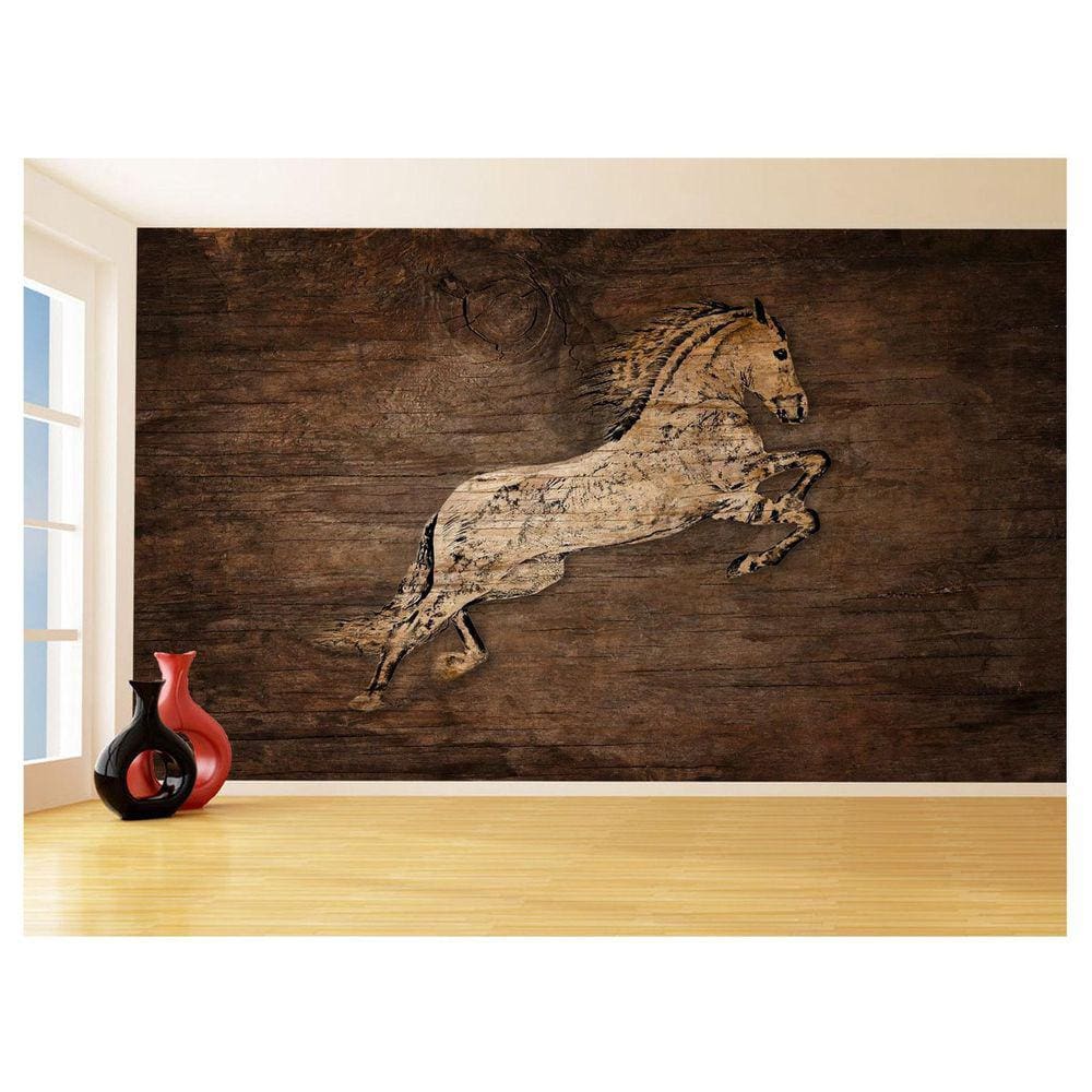 Papel De Parede 3D Animais Pop Art Cavalo Cores 3,5M Pxa335