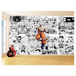 Papel De Parede Dragon Ball Goku Página Manga 3,5M Dbz638