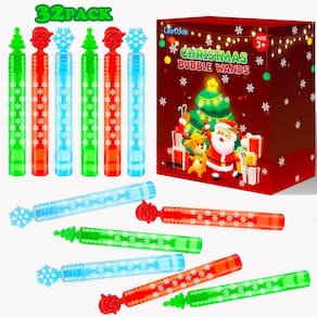 Pacote de 32 lembrancinhas de festa de Natal Bubble Wands para crianças
