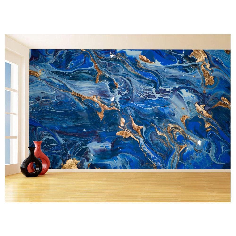 Papel De Parede 3D Estilo Marmore Tintas Cores 3,5M Mbr91