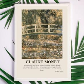 Quadro Monet a Ponte 24x18cm - Moldura Preta