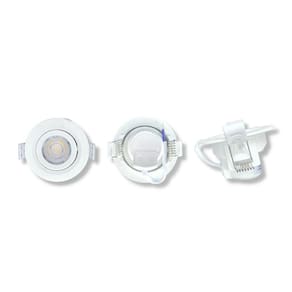 Kit 6 Spots De Embutir Redondo Led Cob 3W Luz Branca 6000K