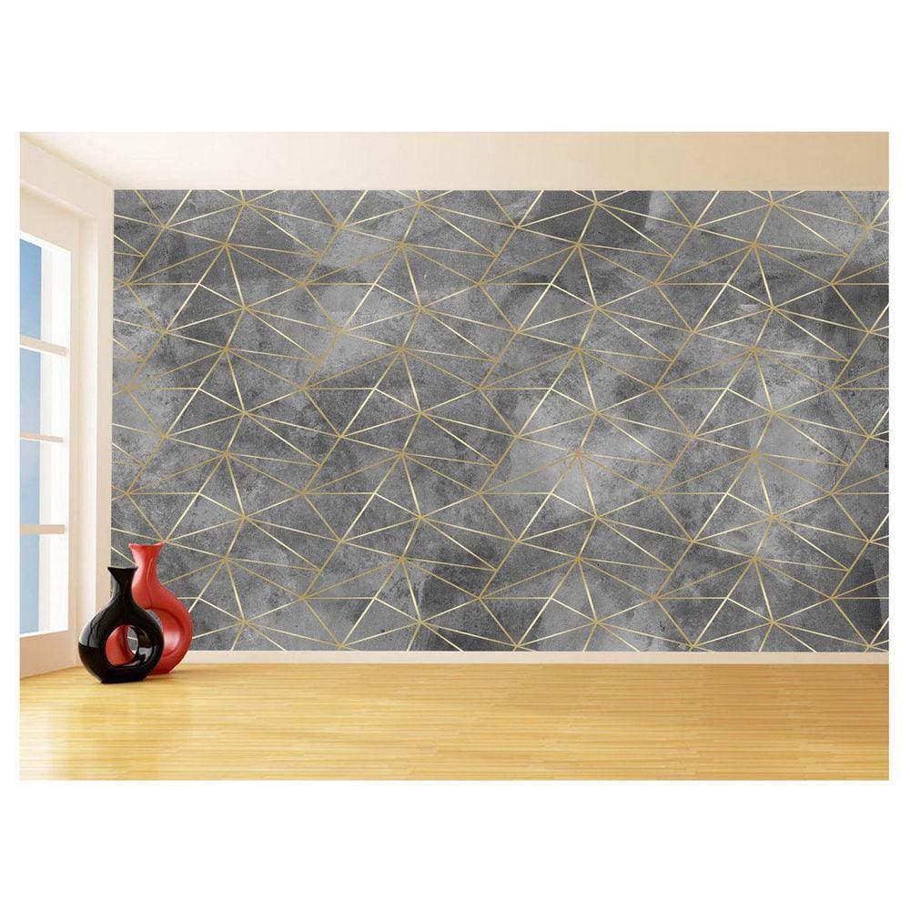 Papel De Parede 3D Concreto Queimado Risco Bege 3,5M Kkt161