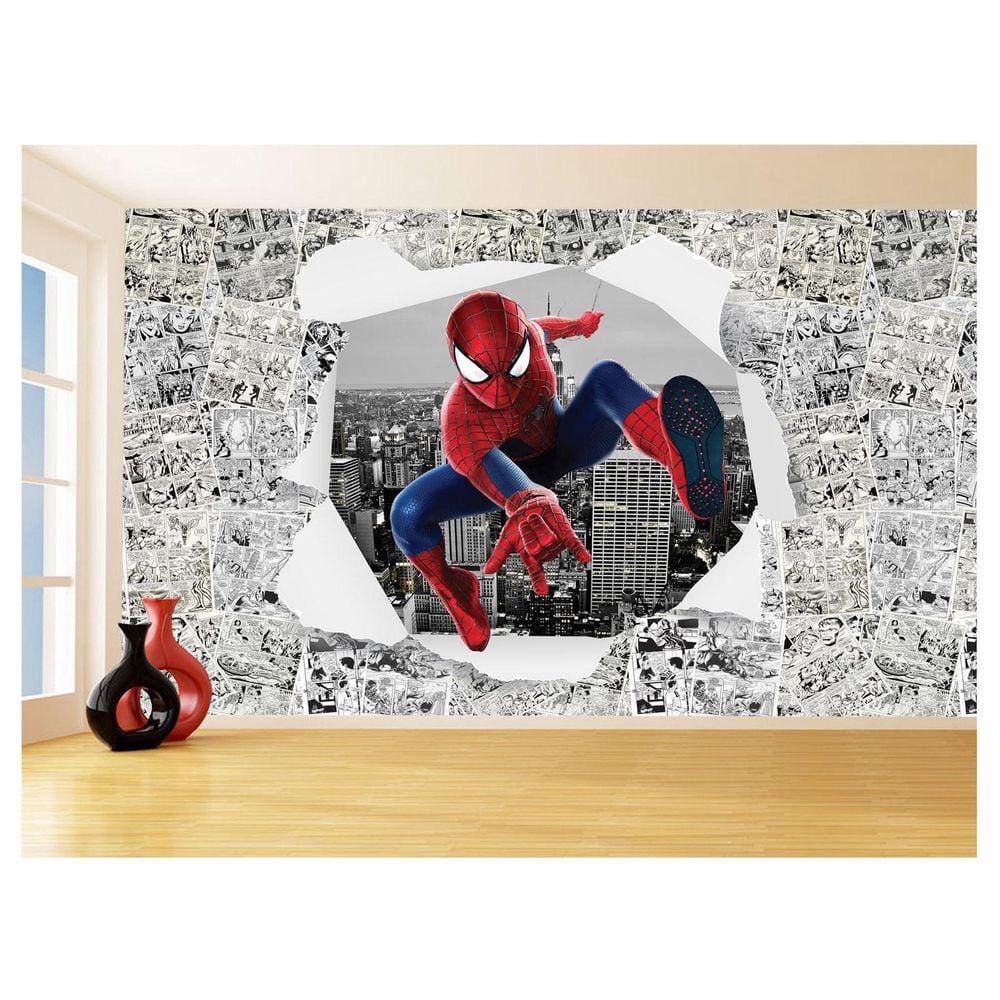 Papel De Parede 3D Heróis Página Quadrinhos Hq 3,5M Nhma244