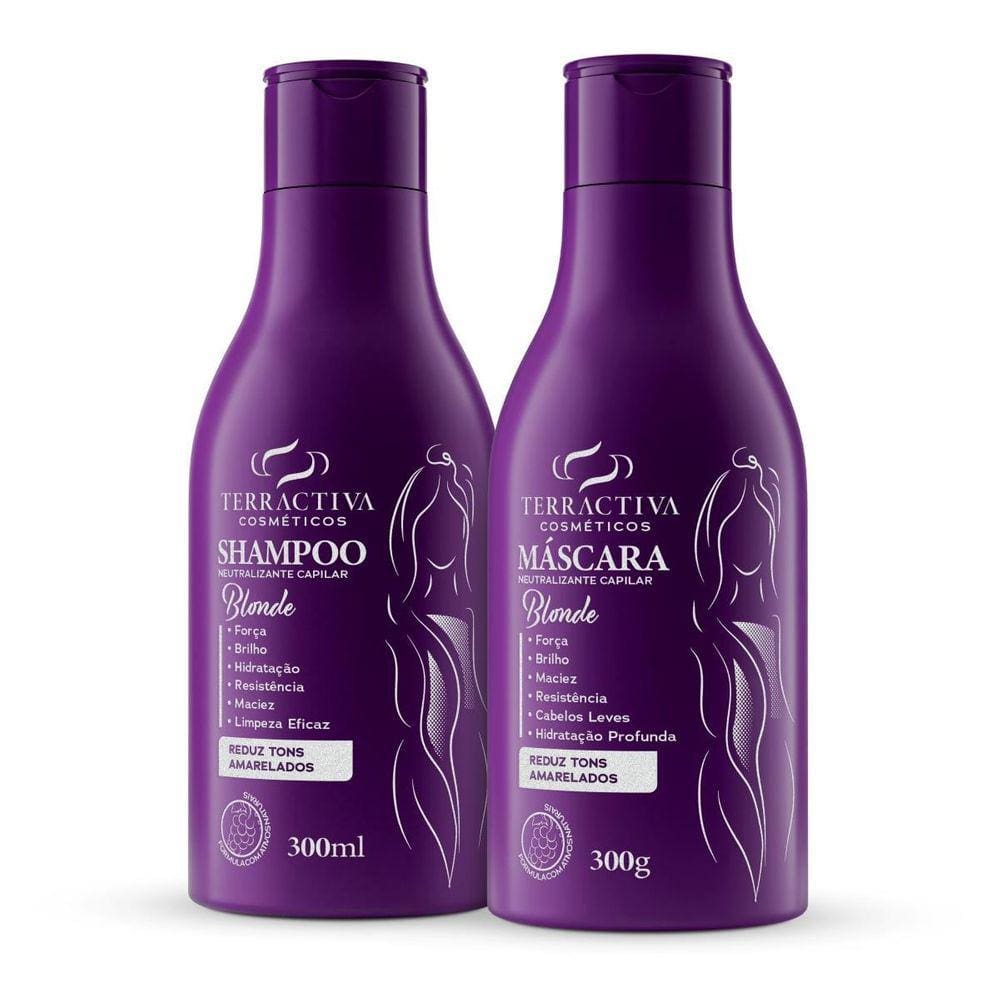 Kit Matizador Com Máscara E Shampoo De 300ml TERRACTIVA