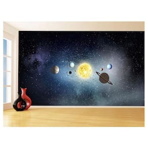 Papel De Parede 3D Espaço Estrelas Planetas 3,5M Nsp180