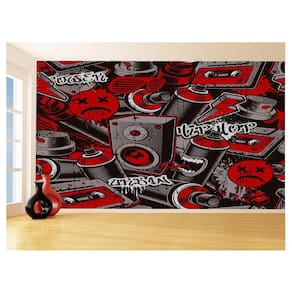 Papel De Parede 3D Arte Graffiti Mural Grafite 3,5M Tra47