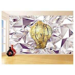 Papel De Parede 3D Animais Pop Art Rinoceronte 3,5M Pxa522