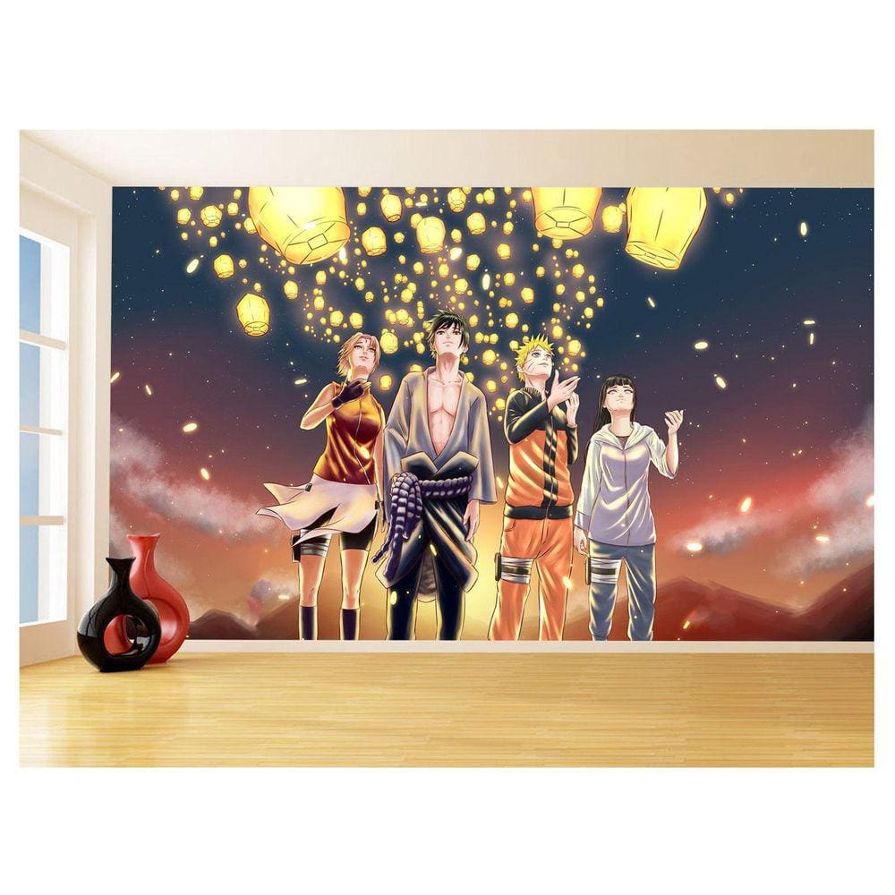 Papel De Parede Anime Naruto Mangá Desenho Art 3,5M Nrt15