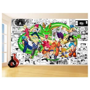 Papel De Parede Dragon Ball Goku Vegeta Anime 3,5M Dbz183