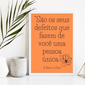 Quadro 33x24cm - Moldura Preta - Decoração - Papel Brilhante