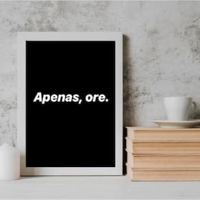 Quadro Decorativo 45x34cm - Vidro e Moldura Preta