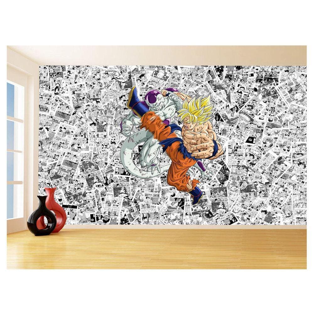 Papel De Parede Dragon Ball Goku Vegeta Anime 3,5M Dbz158