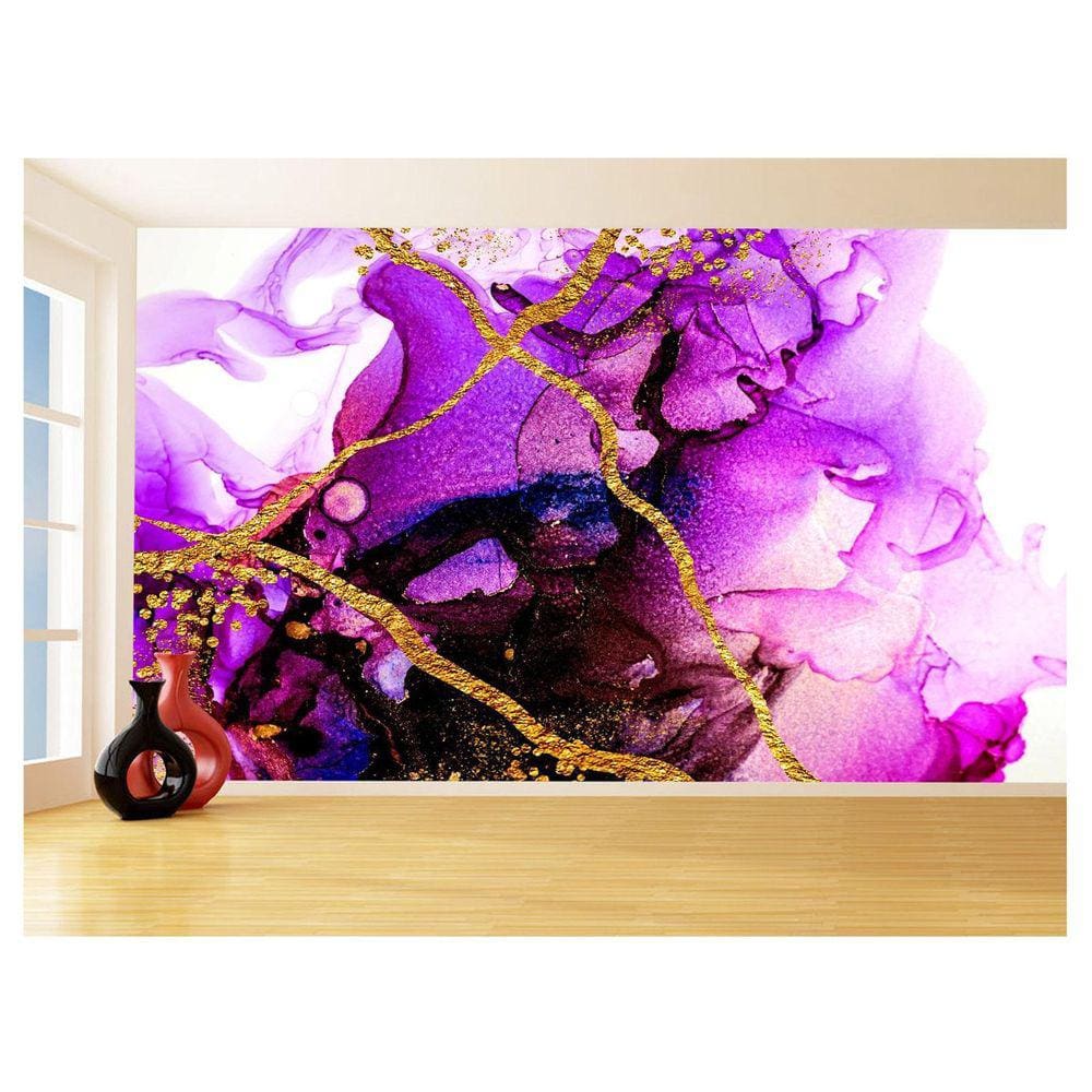 Papel De Parede 3D Estilo Marmore Tintas Cores 3,5M Mbr125