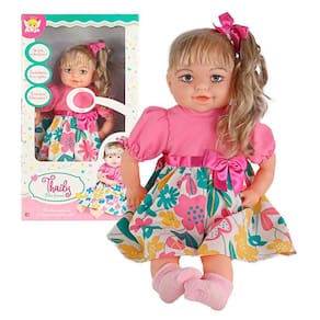 Boneca Bebê Falante Thaily Brinquedo Interativo Educativo