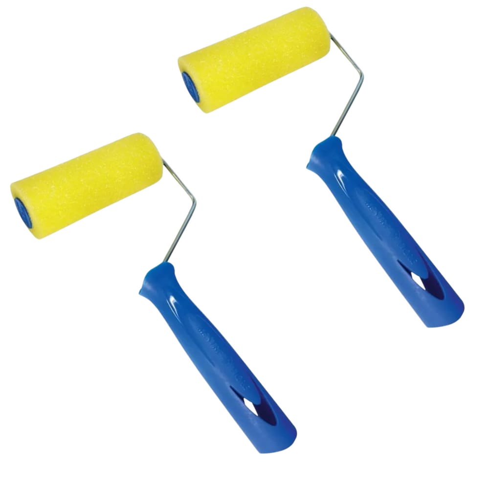 Kit 10 Rolo De Espuma Com Cabo 9Cm 1341-090 Amarelo Madeira Verniz Tigre