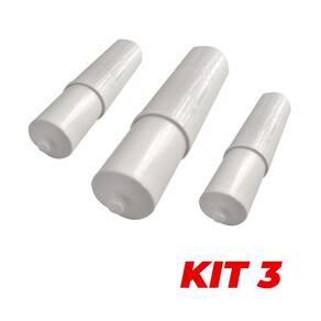 Kit 3 Rolete Plástico Suporte Para Papel Higiênico Astra
