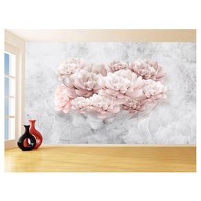 Papel De Parede 3D Floral Textura Sala Flores 3,5M Xfl320