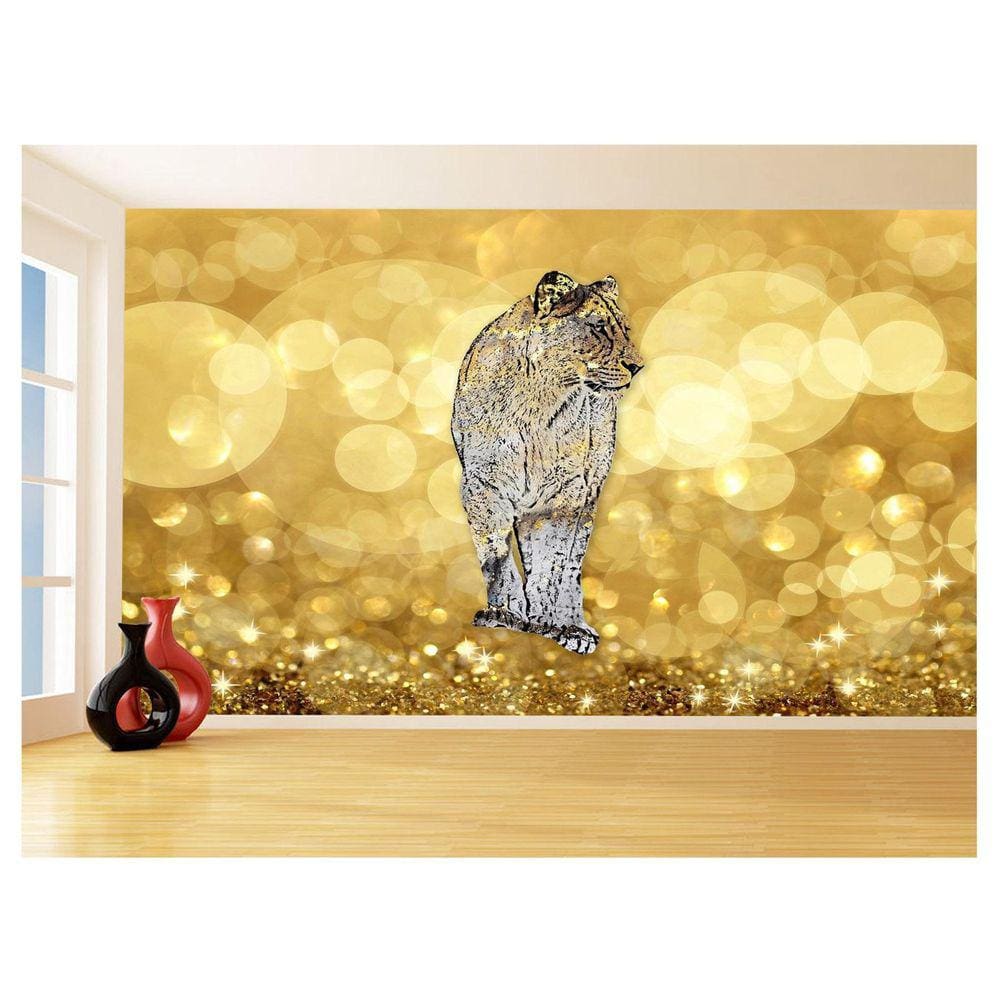 Papel De Parede Animais Pop Art Leoa Colorido 3,5M Pxa463