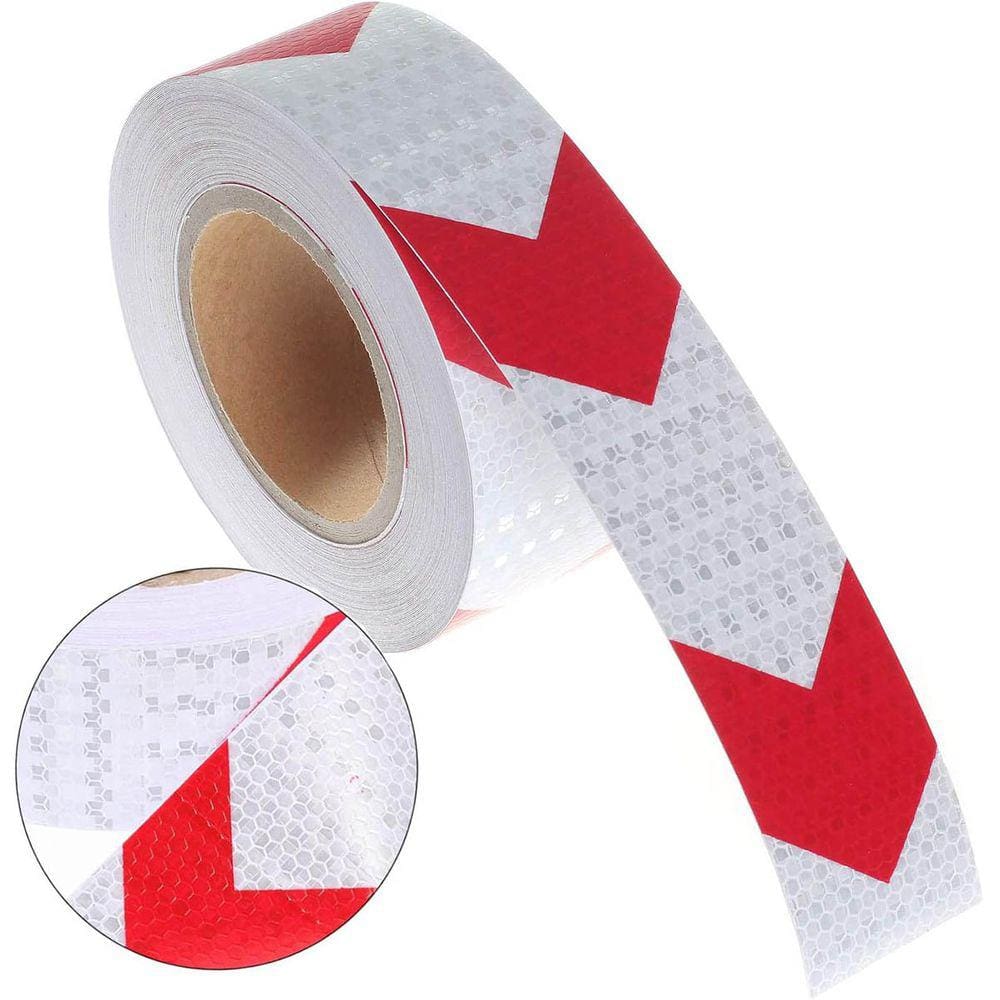 Faixa Refletiva Sinalizaçao Segurança 25 Metros Vermelho e Branco Flexivel Caminhao Estrada Anti Acidente Transito