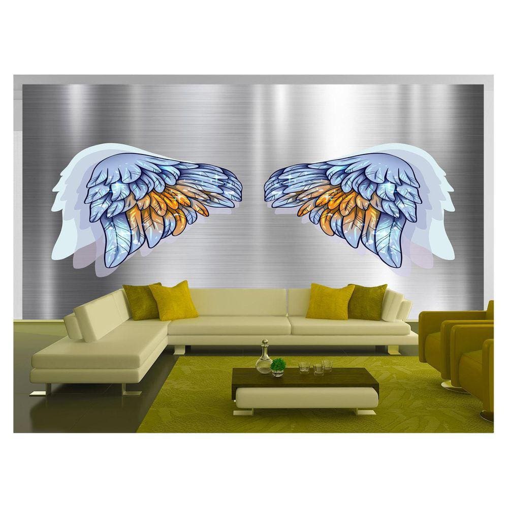 Papel De Parede 3D Arte Asas Selfie Insta Cores 3,5M Tra216