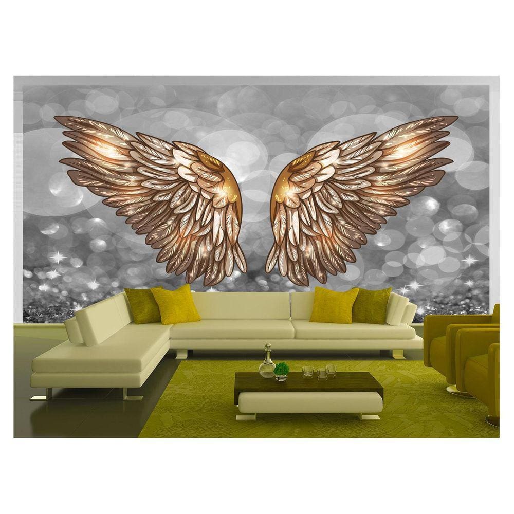 Papel De Parede 3D Arte Asas Selfie Insta Cores 3,5M Tra288