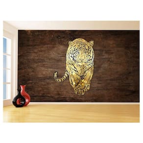 Papel De Parede 3D Animais Pop Art Tigre Felino 3,5M Pxa147