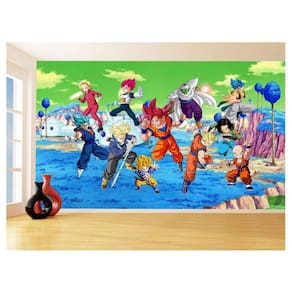 Papel De Parede Dragon Ball Goku Vegeta Anime 3,5M Dbz349