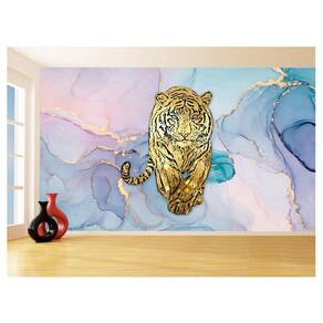 Papel De Parede 3D Animais Pop Art Tigre Felino 3,5M Pxa112