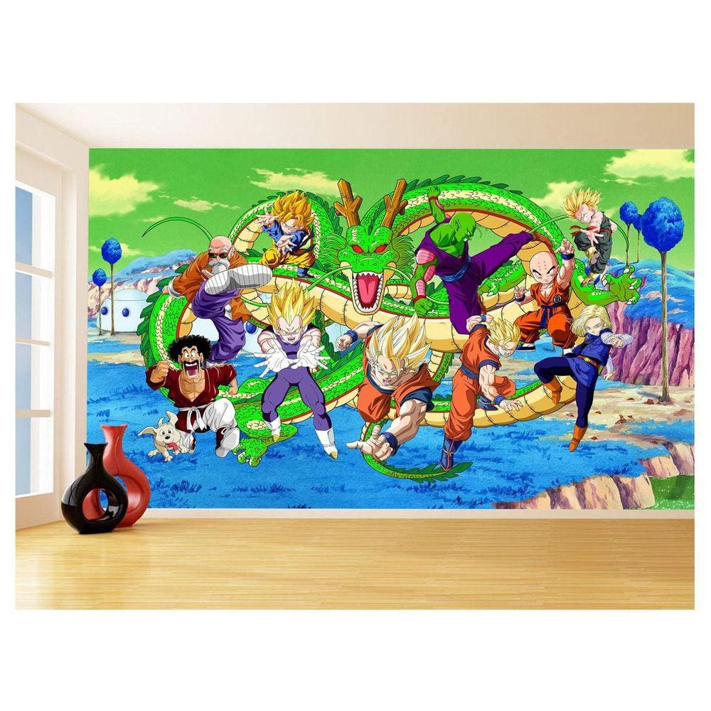 Papel De Parede Dragon Ball Goku Vegeta Anime 3,5M Dbz372